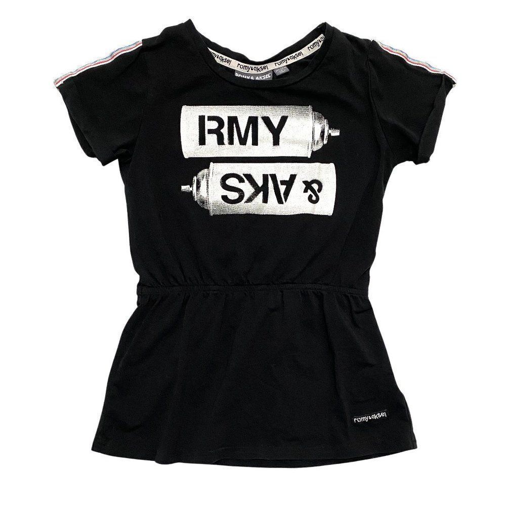 𝅺romy & Aksel Black Spray Paint Can Tunic